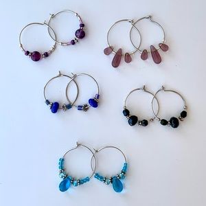 beaded earring lot of 5 sets!
